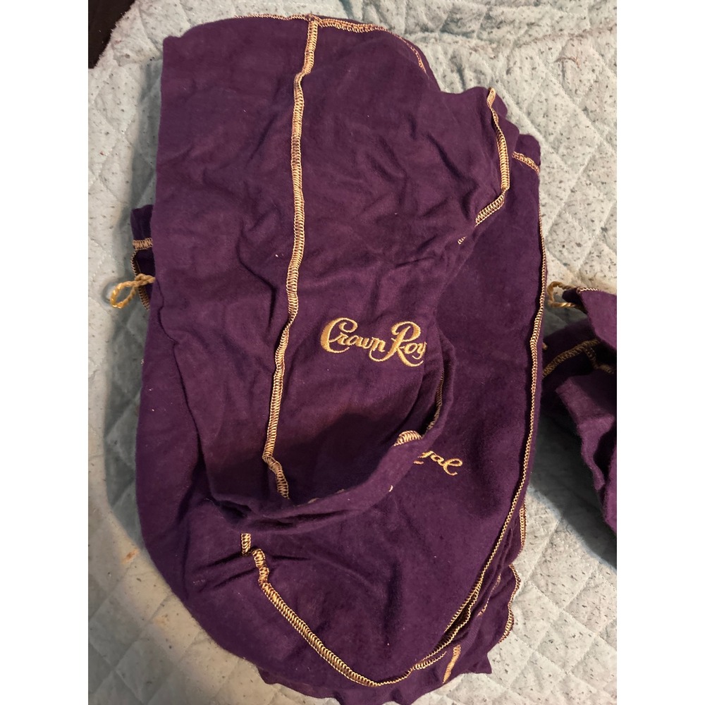 Lot of Crown Royal Purple Drawstring Bags Velvet Felt Crafting‎ Dice Pouches